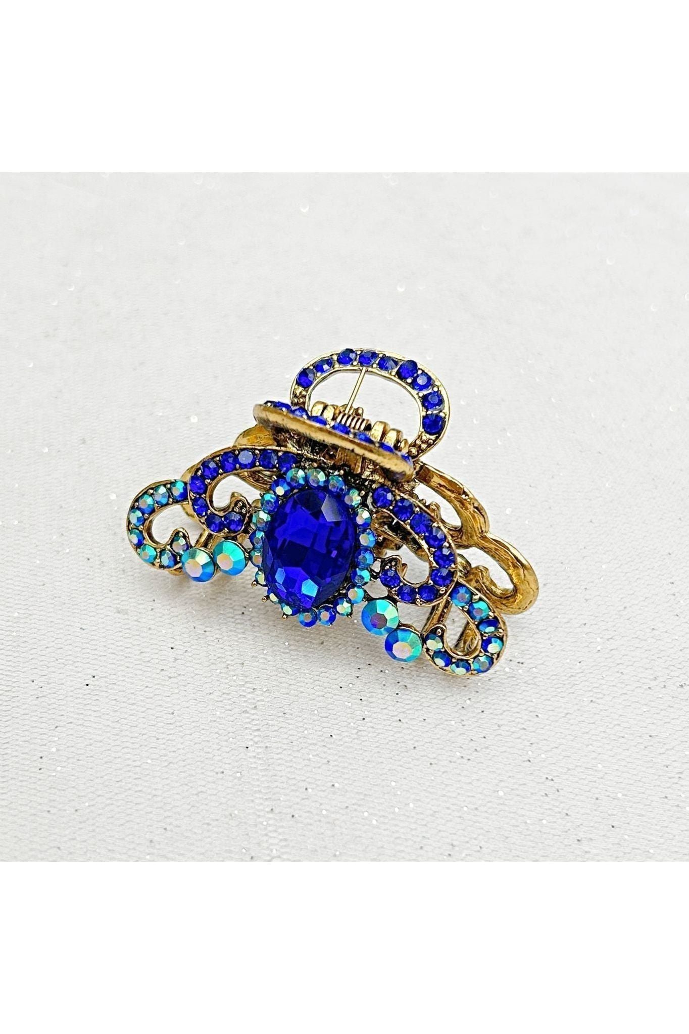 Blue Hair Claw Clip With Gems 5060801170260