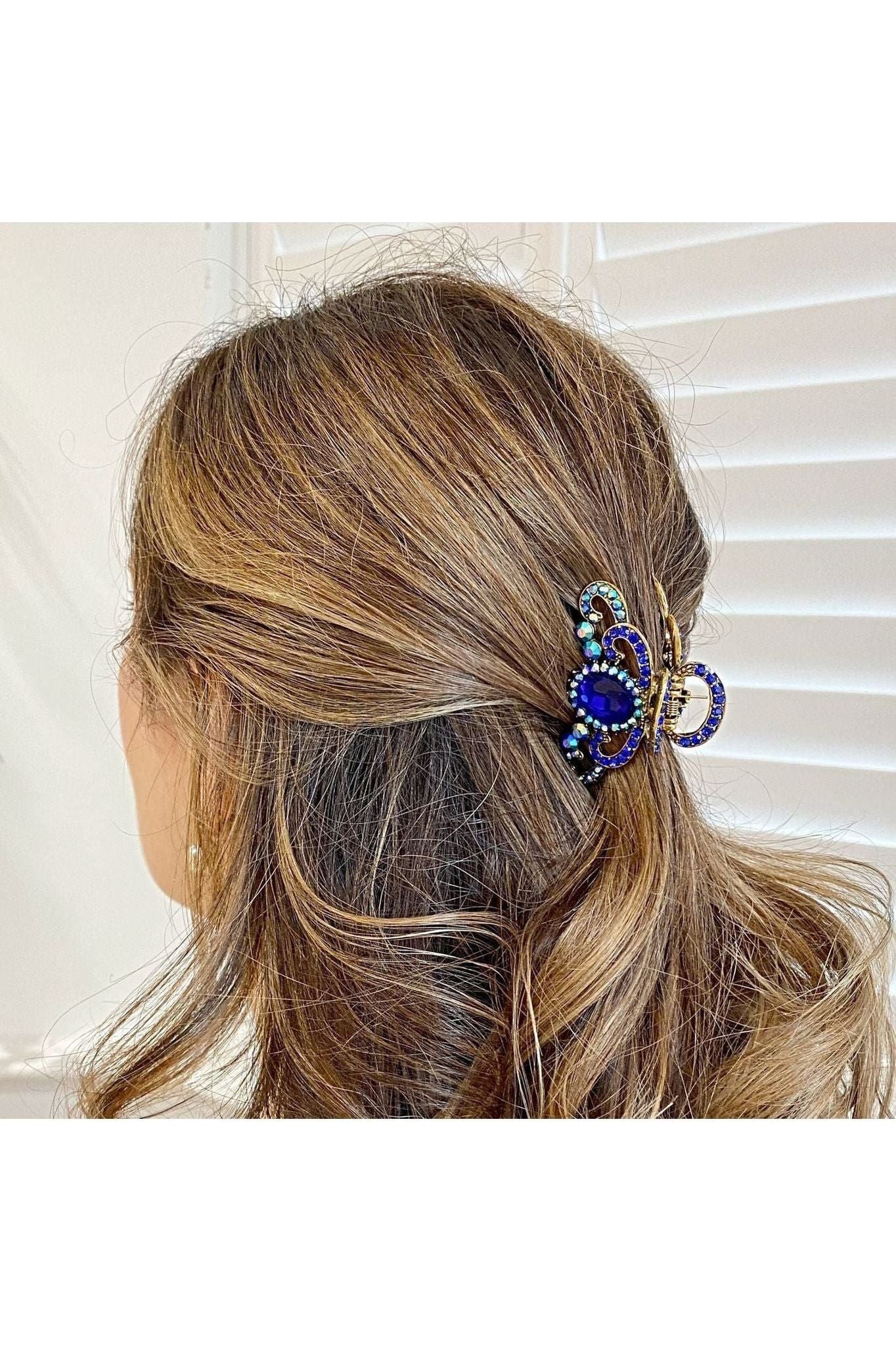 Blue Hair Claw Clip With Gems 5060801170260