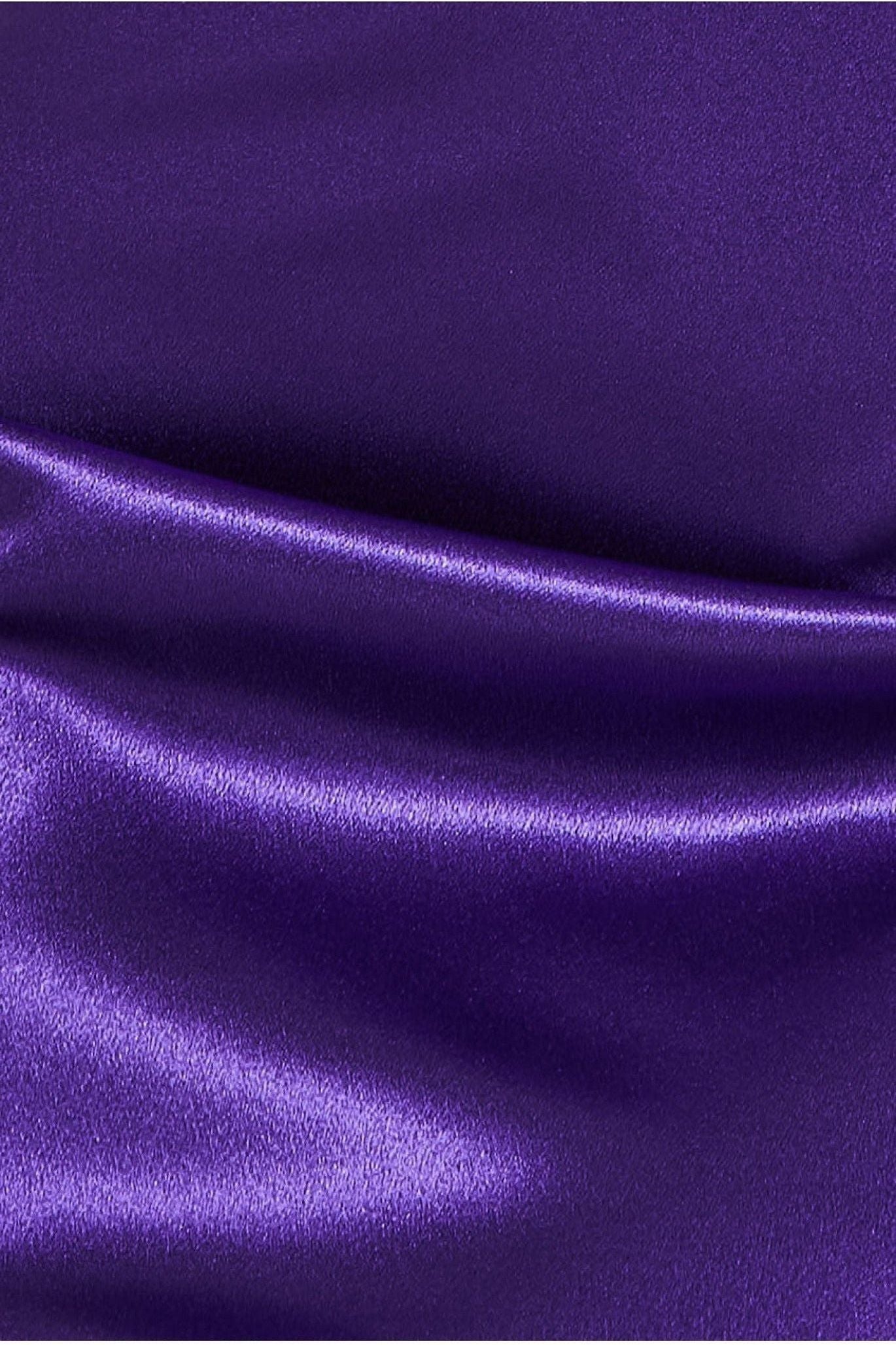 Cowl Neck With Strappy Back Satin Maxi - Purple DR2113