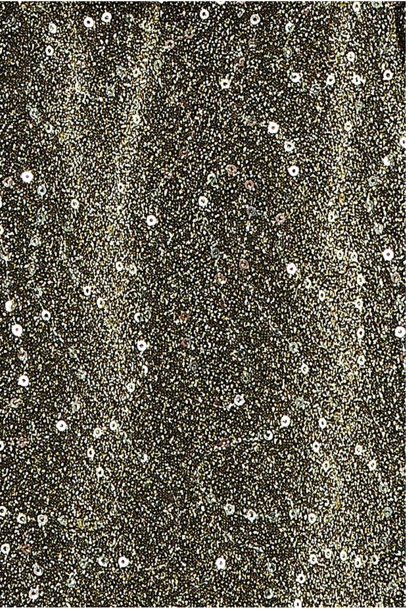 Lurex Flutter Sleeve Wrap Top - Gold T204P