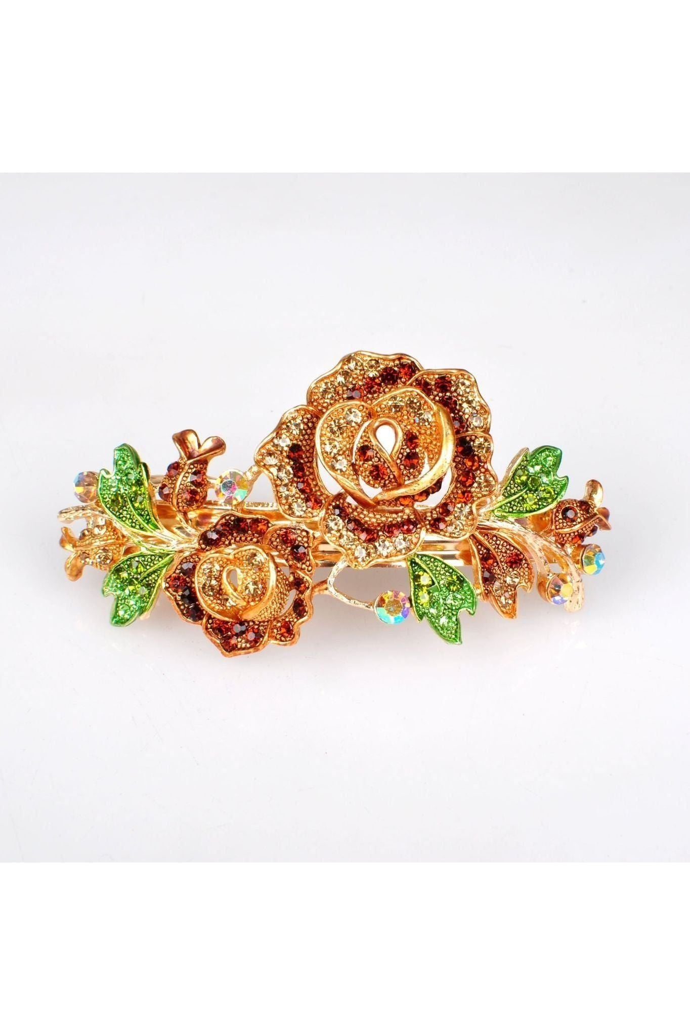 Flower Hair Clip Brown Rose 5060801173162