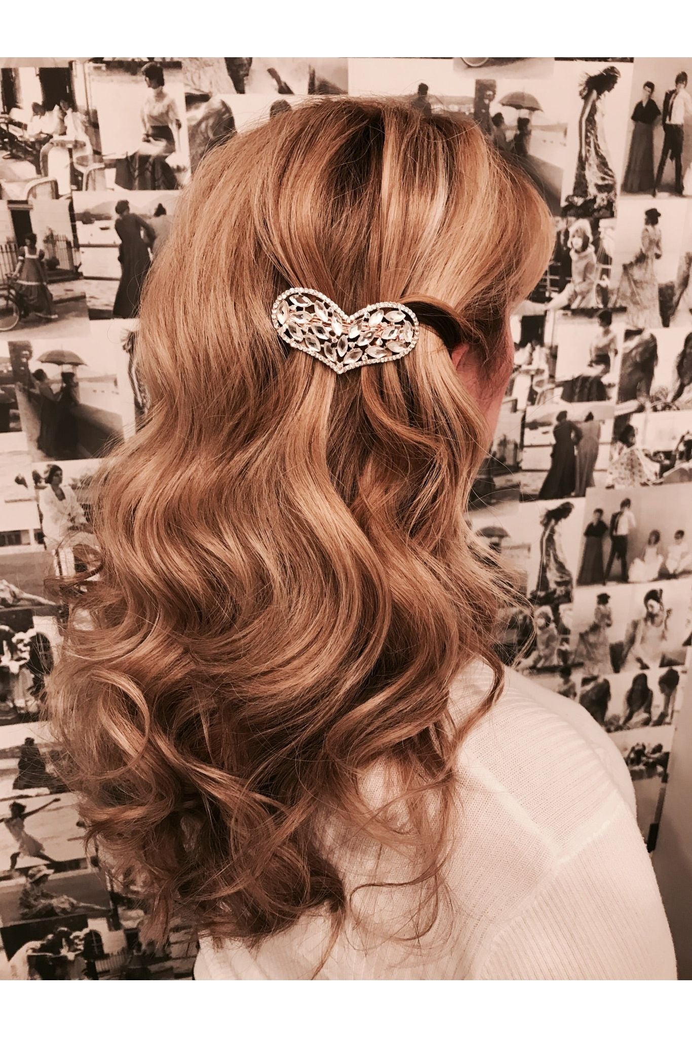 Heart Hair Clip In Crystal 5060801173667