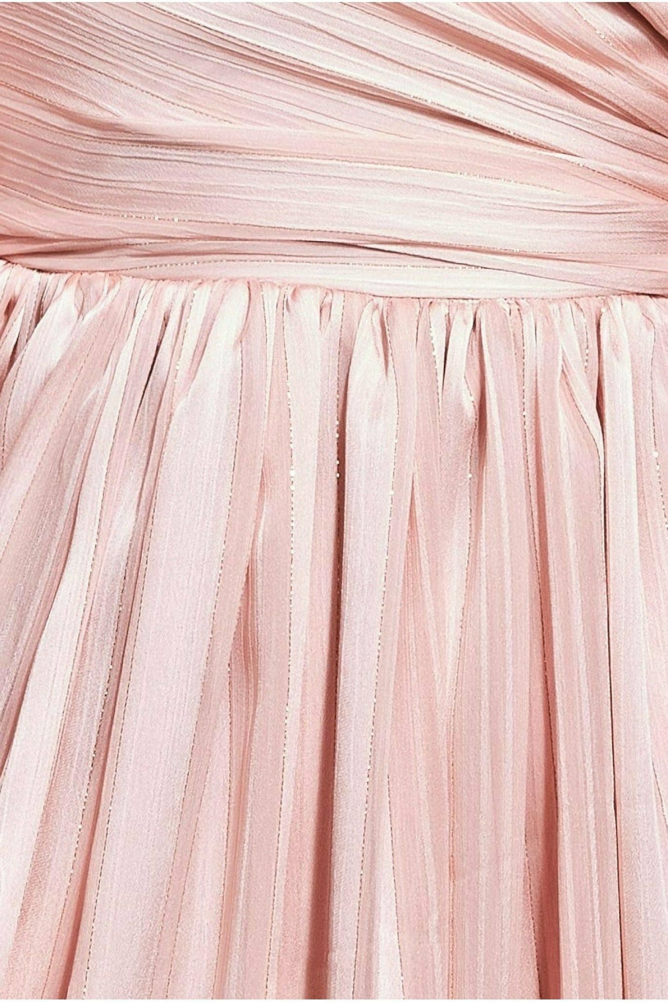Off The Shoulder Wrap Maxi Dress - Blush DR3468