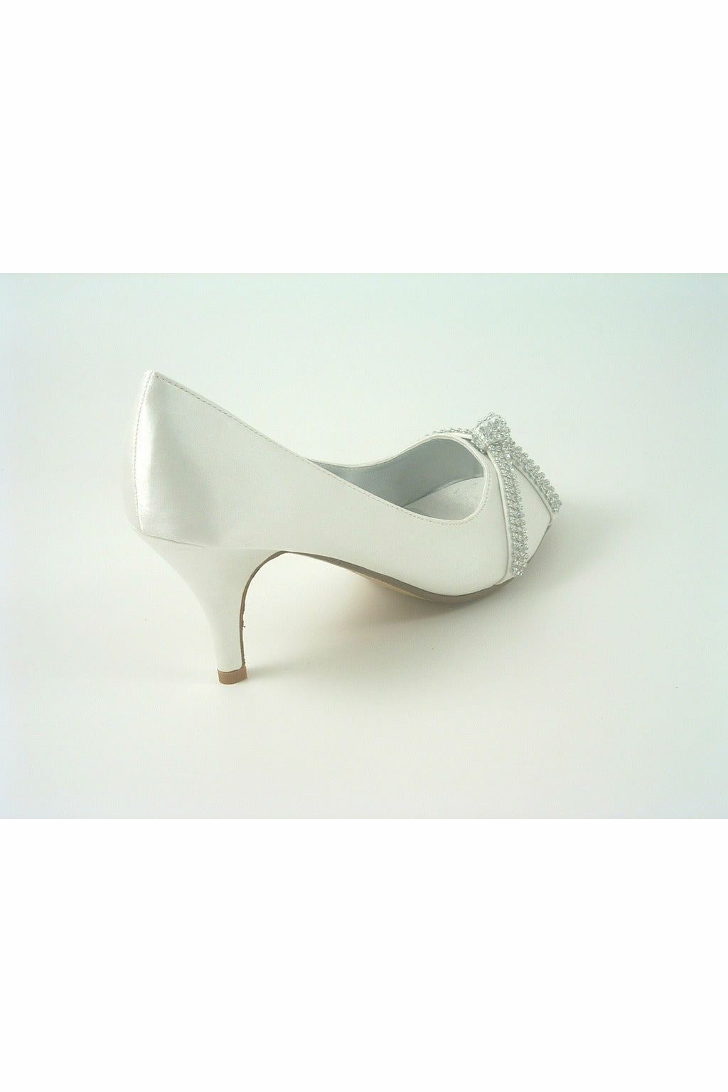 Diamante Metallic Peep Toe Court Shoe Flora29645