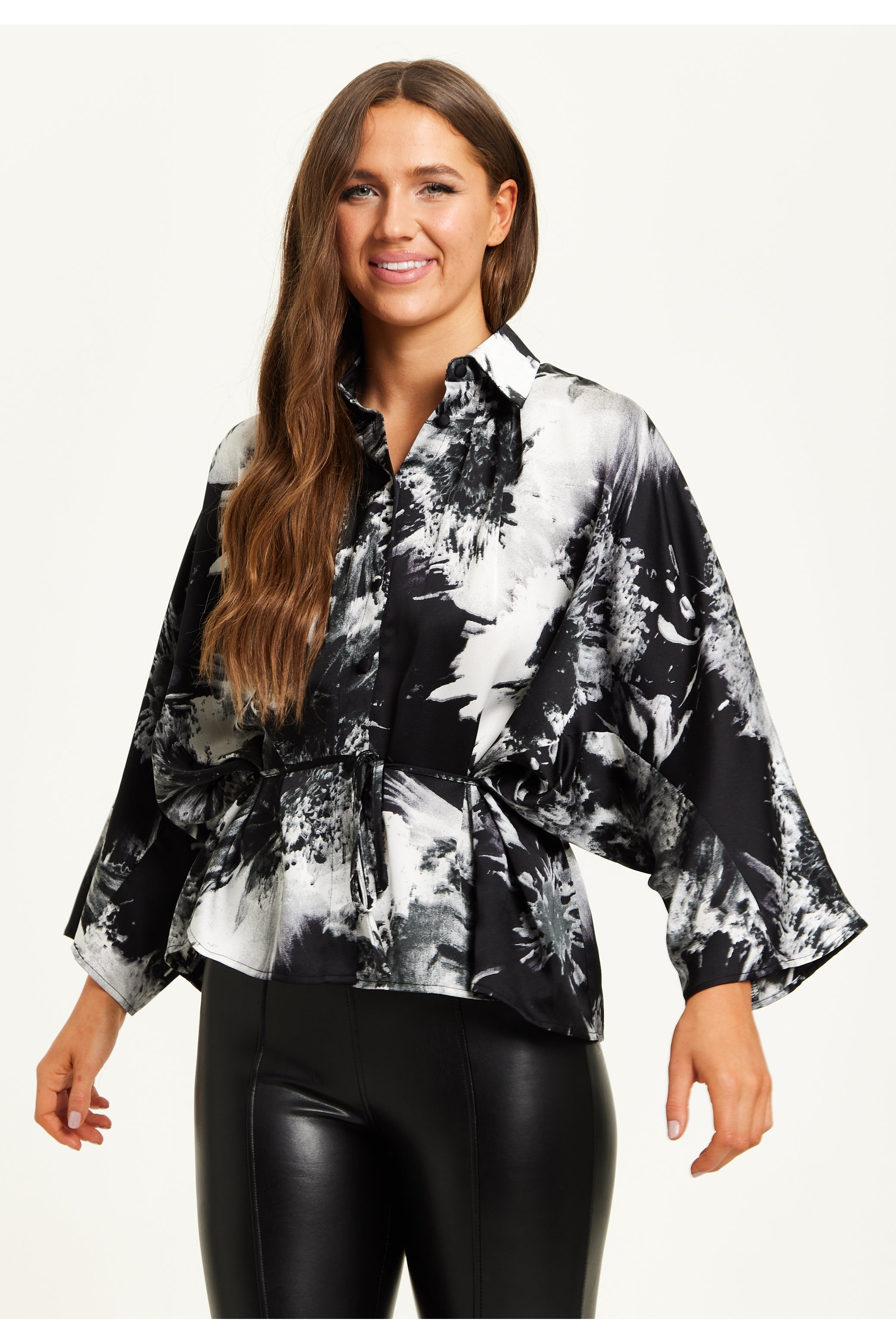 Abstract Print Shirt With Long Sleeves G6-227-LIQTRAN22-005-3