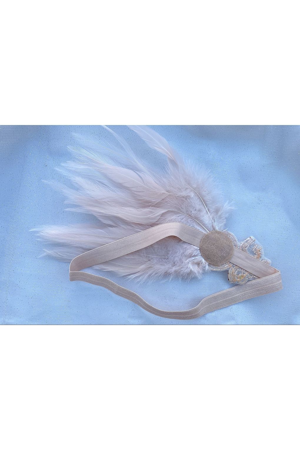 Rose Gold Flapper Headband With Feathers 5060801171014