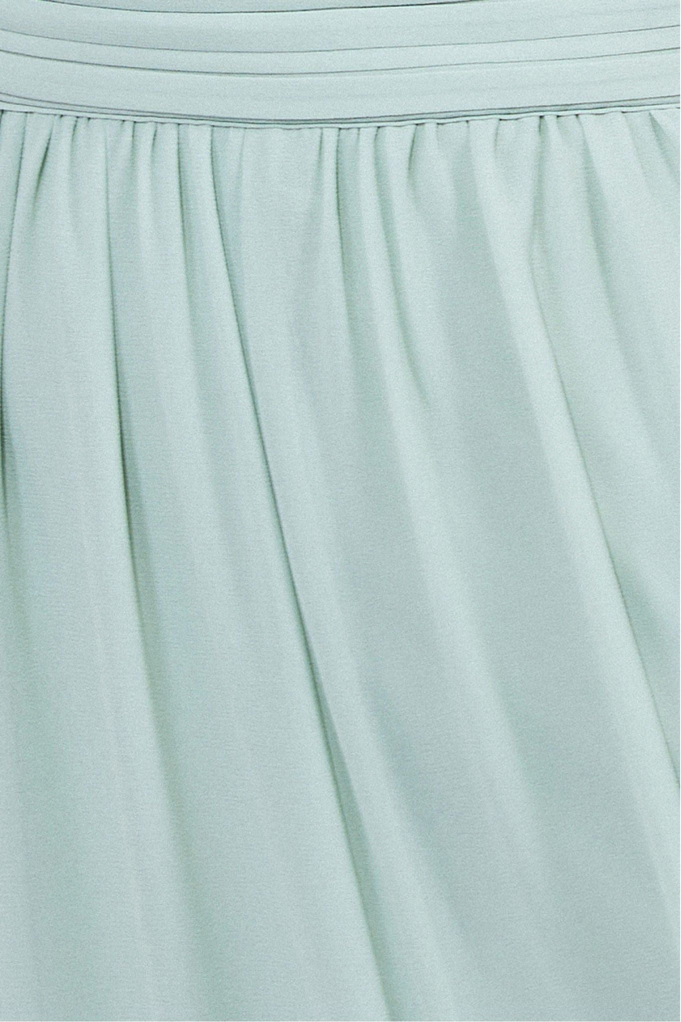 Halterneck Chiffon Maxi With Thigh Split - Sage Green DR3334