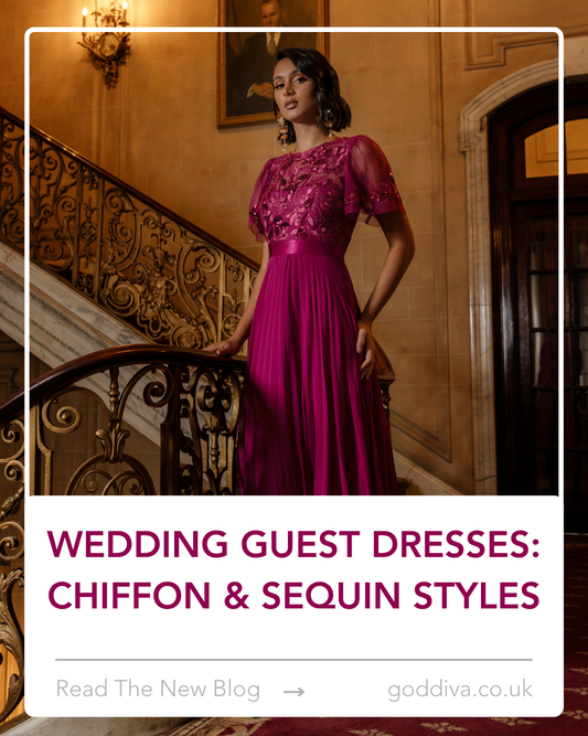 Wedding Guest Dresses: Chiffon & Sequin Styles