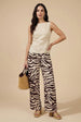 Zebra Trouser Brown Pattern by Urban Bliss