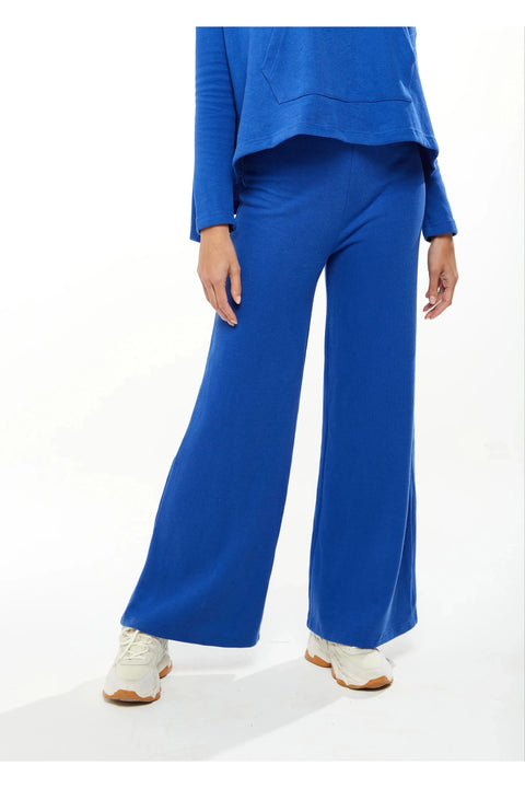 Wide Leg Tracksuit Bottoms In Blue B15-LIQ21-170B