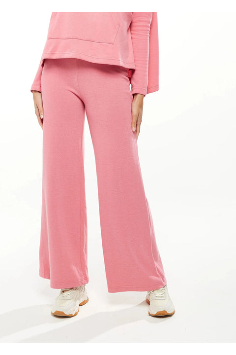 Wide Leg Tracksuit Bottoms In Pink B15-LIQ21-170P