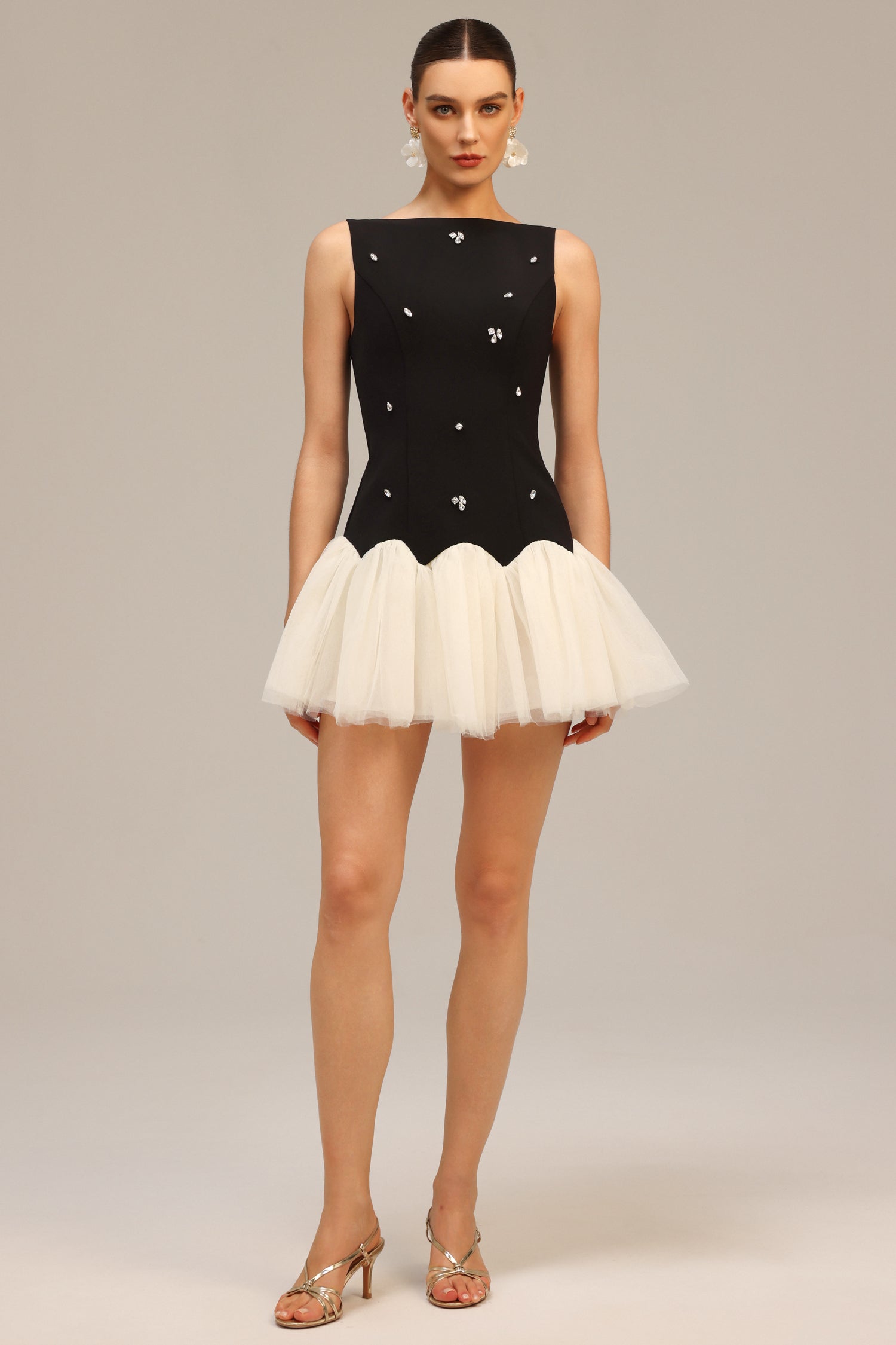 Salamo Sleeveless Diamond Mini Dress C250500034