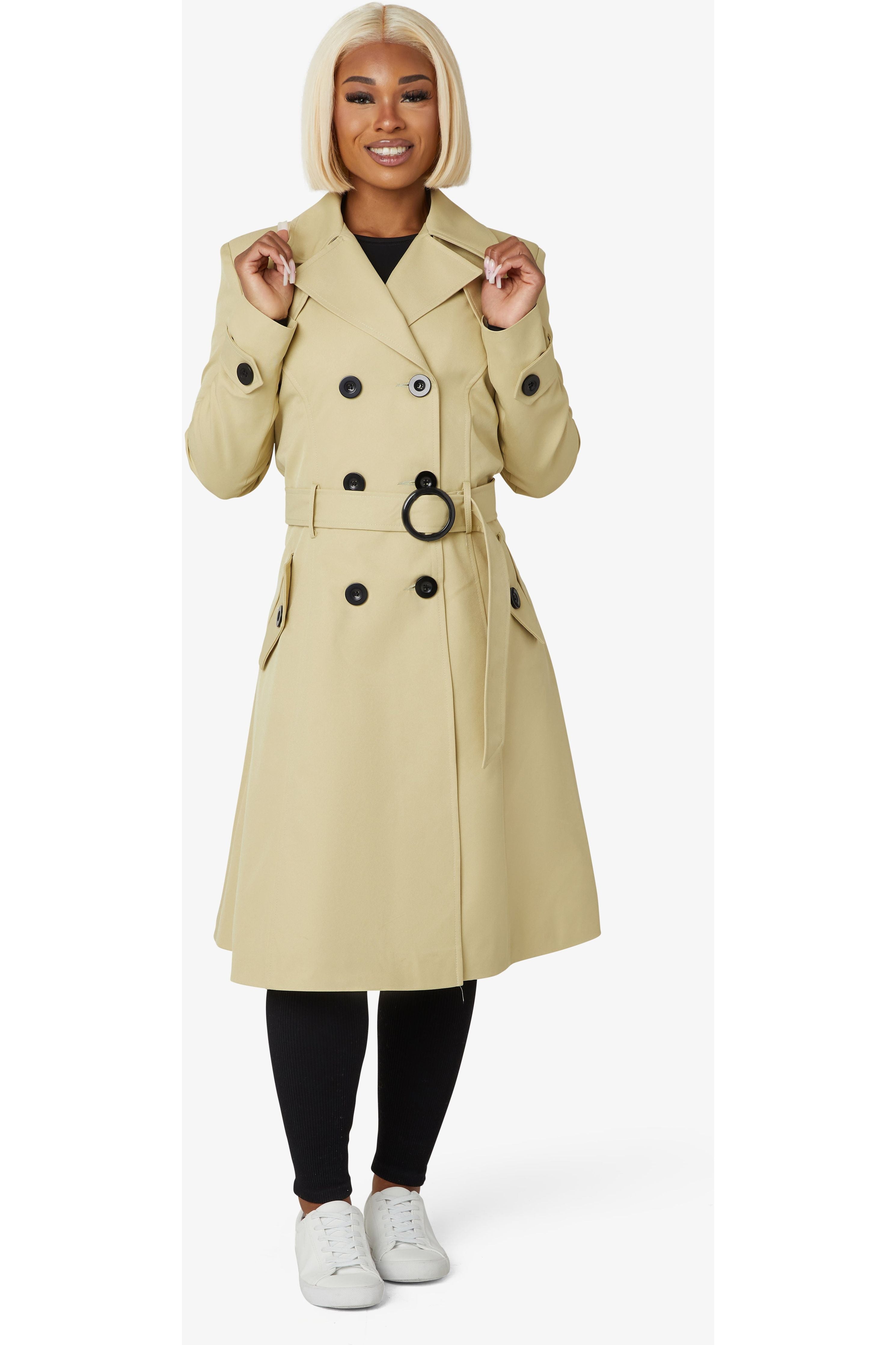 Spring Summer Double Breasted Trench Coat 1201-SP