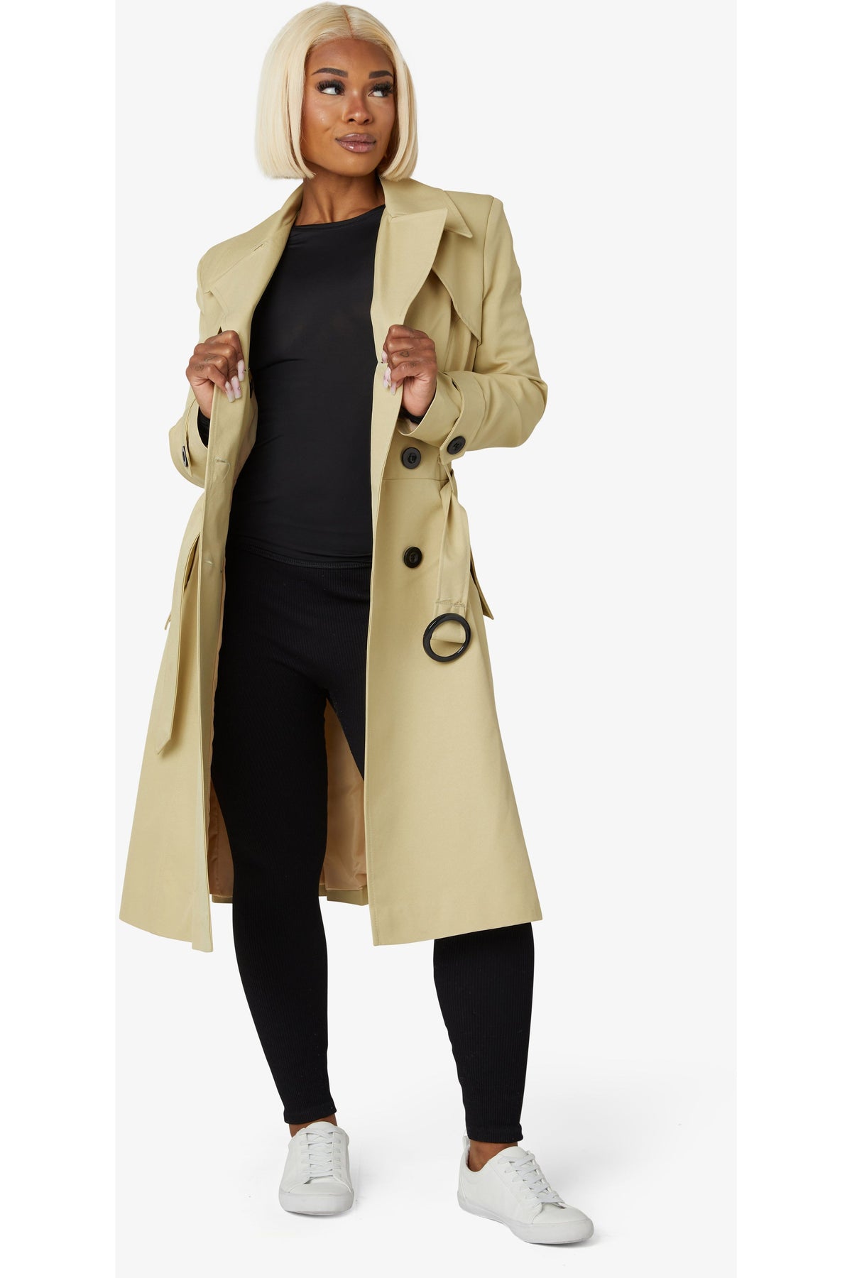 Spring Summer Double Breasted Trench Coat 1201-SP