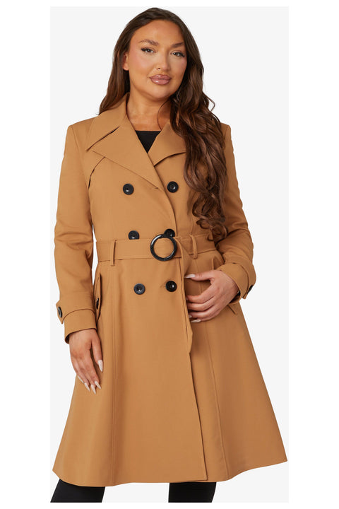 Spring Summer Double Breasted Trench Coat by De La Creme Fashions