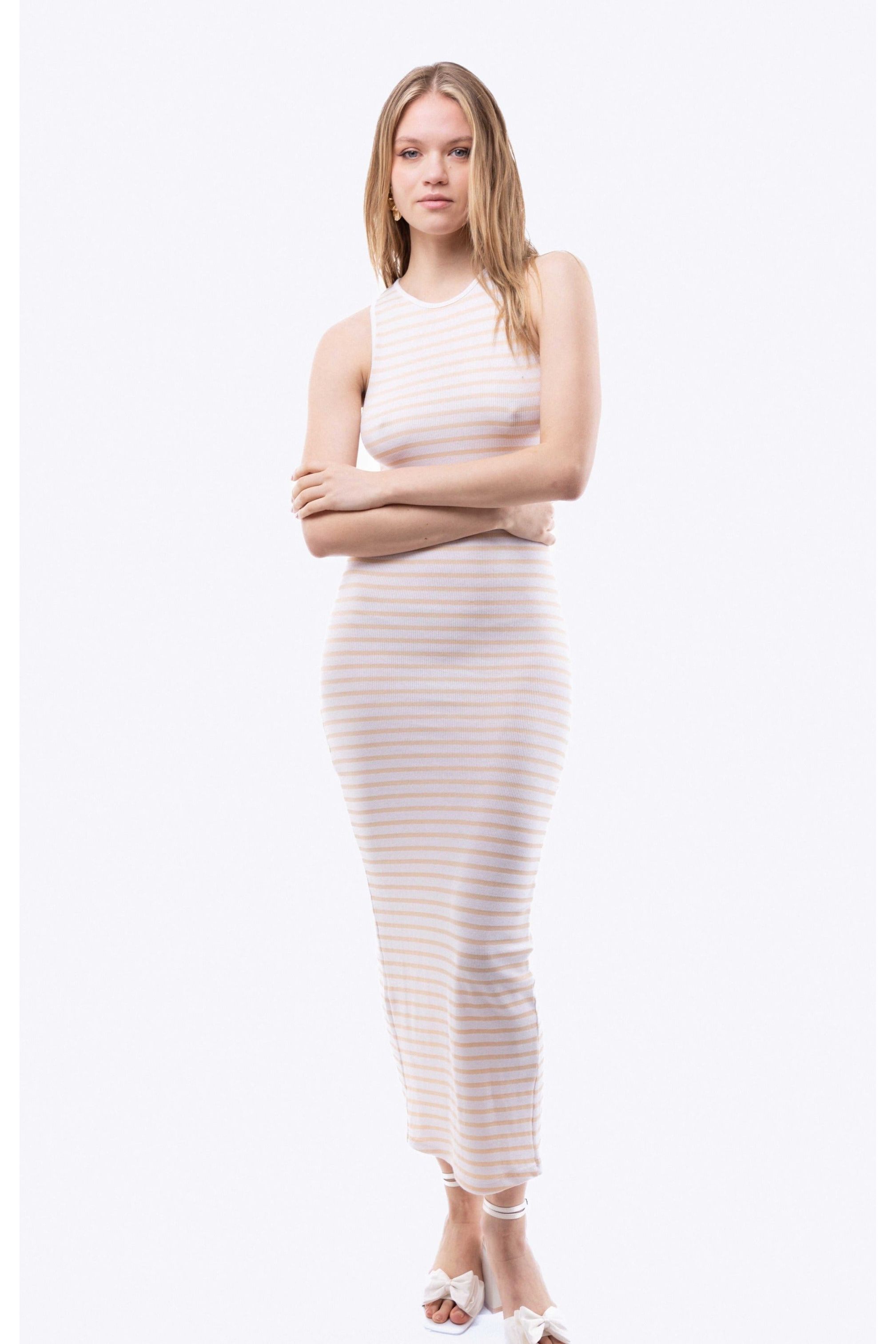 Stripe Racer Midi Dress 5056706828573