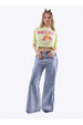 Silkroad Daughters Denim Fringe Wide Leg Jeans