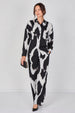Black And Grey Abstract Print Co-ord Set by LOVE SUNSHINE