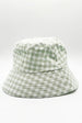 Rylee Gingham Bucket Hat In Green & White by SVNX