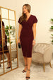 Tulip Sleeve Fitted Wrap Dress by Double Second