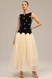 Roto Sleeveless Sequin Flowers Maxi Dress by Bella Barnett