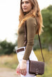 The Temara Square Saddle Bag In Dark Brown by Berber Leather
