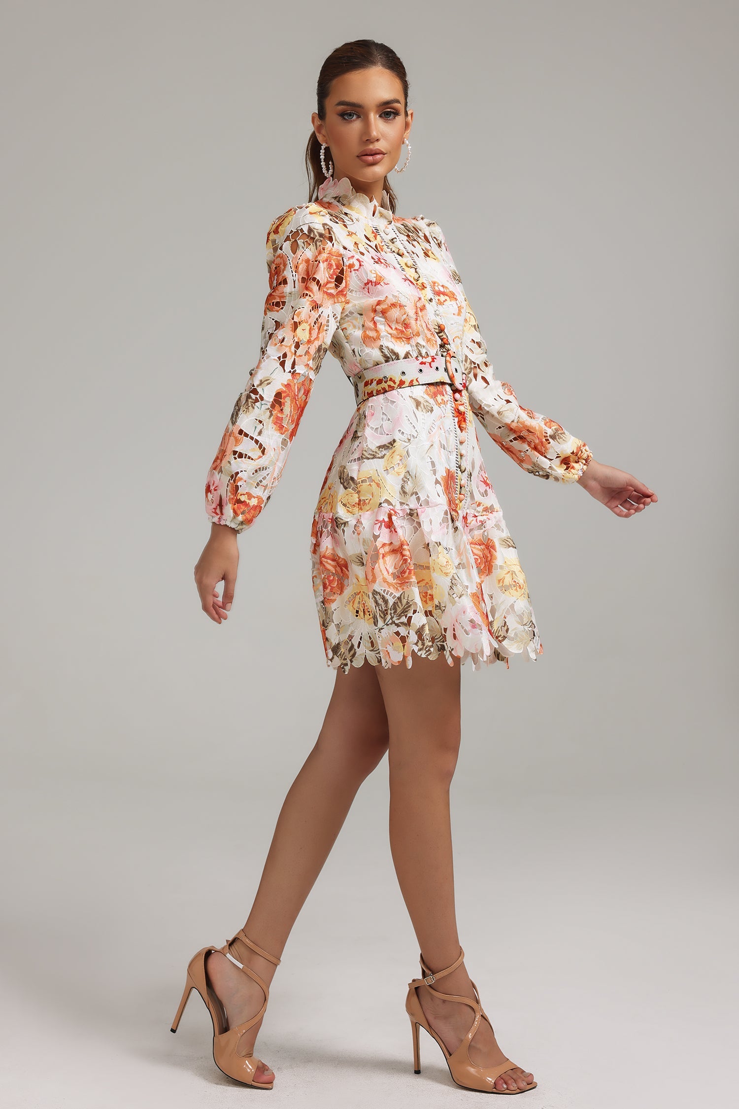 Jenny Printed Cutout Mini Dress C231200442