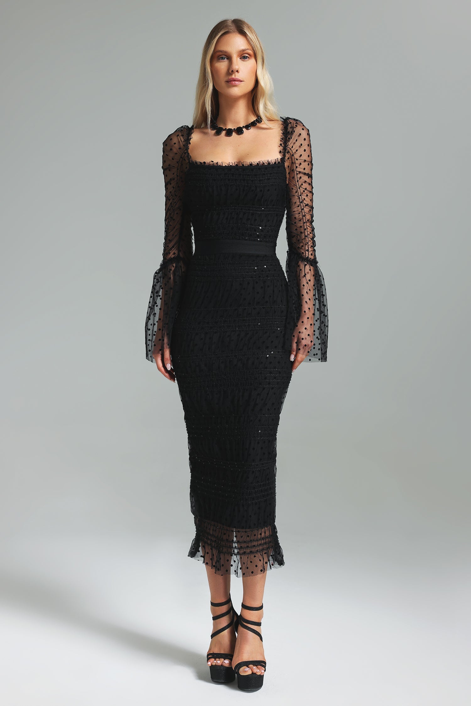 Crana Mesh Midi Dress D210720203