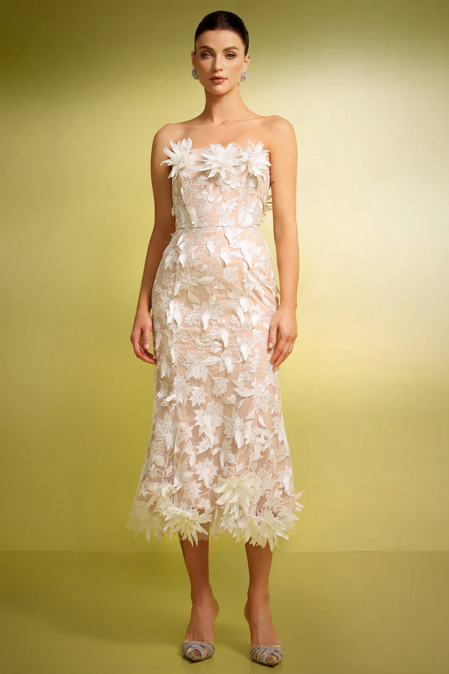 Kater Sleeveless Flowers Lace Maxi Dress D250401524