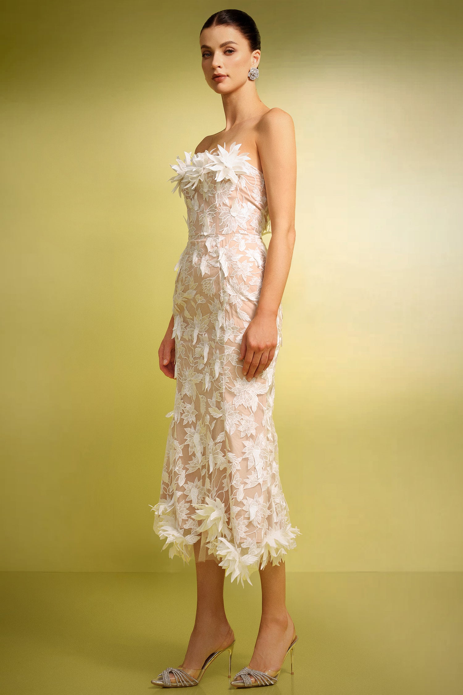 Kater Sleeveless Flowers Lace Maxi Dress D250401524