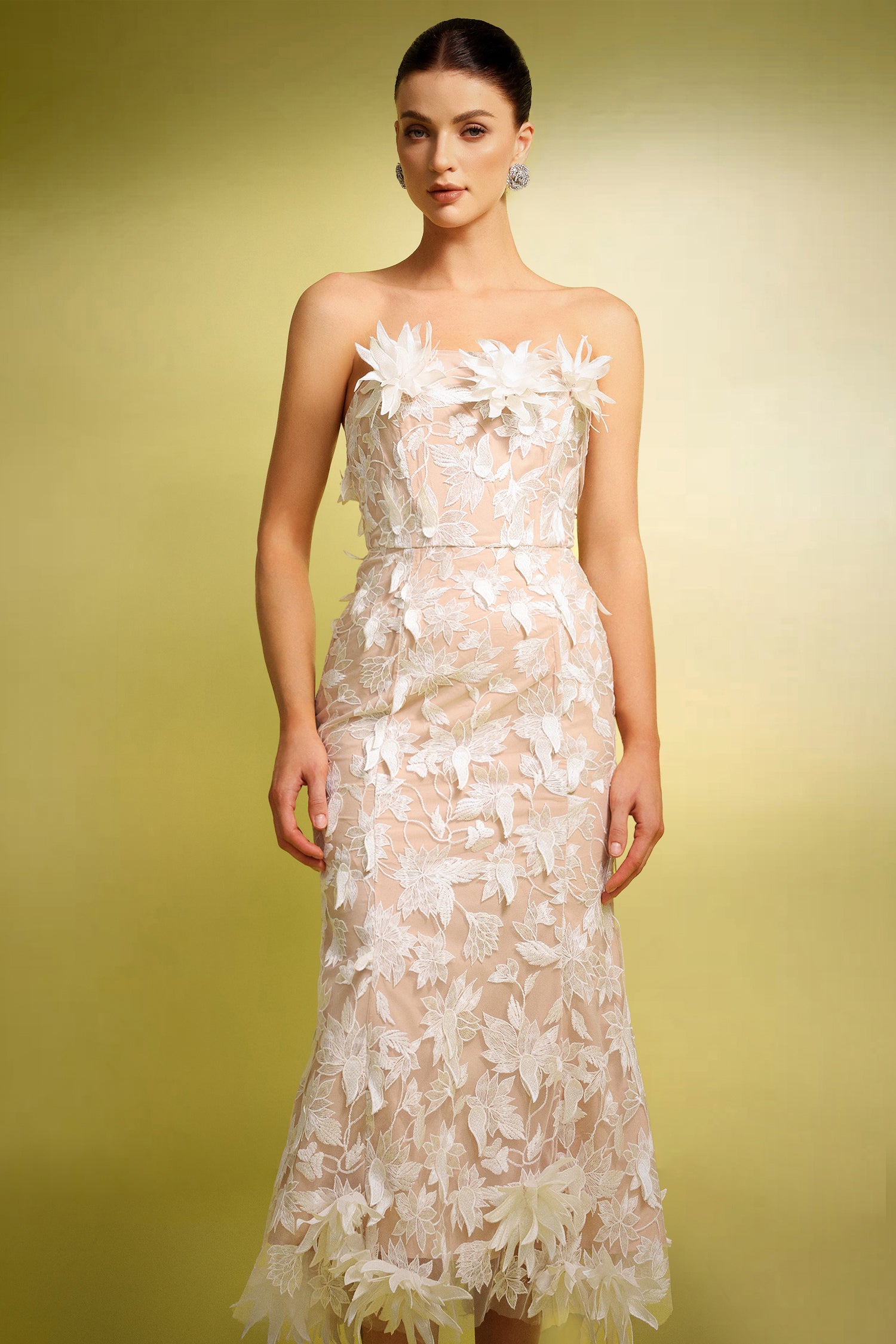 Kater Sleeveless Flowers Lace Maxi Dress D250401524