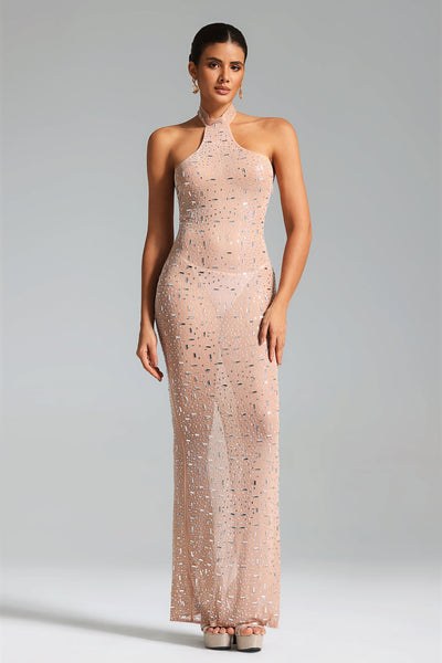 Beige - Willi Halter Diamond Dress by Bella Barnett