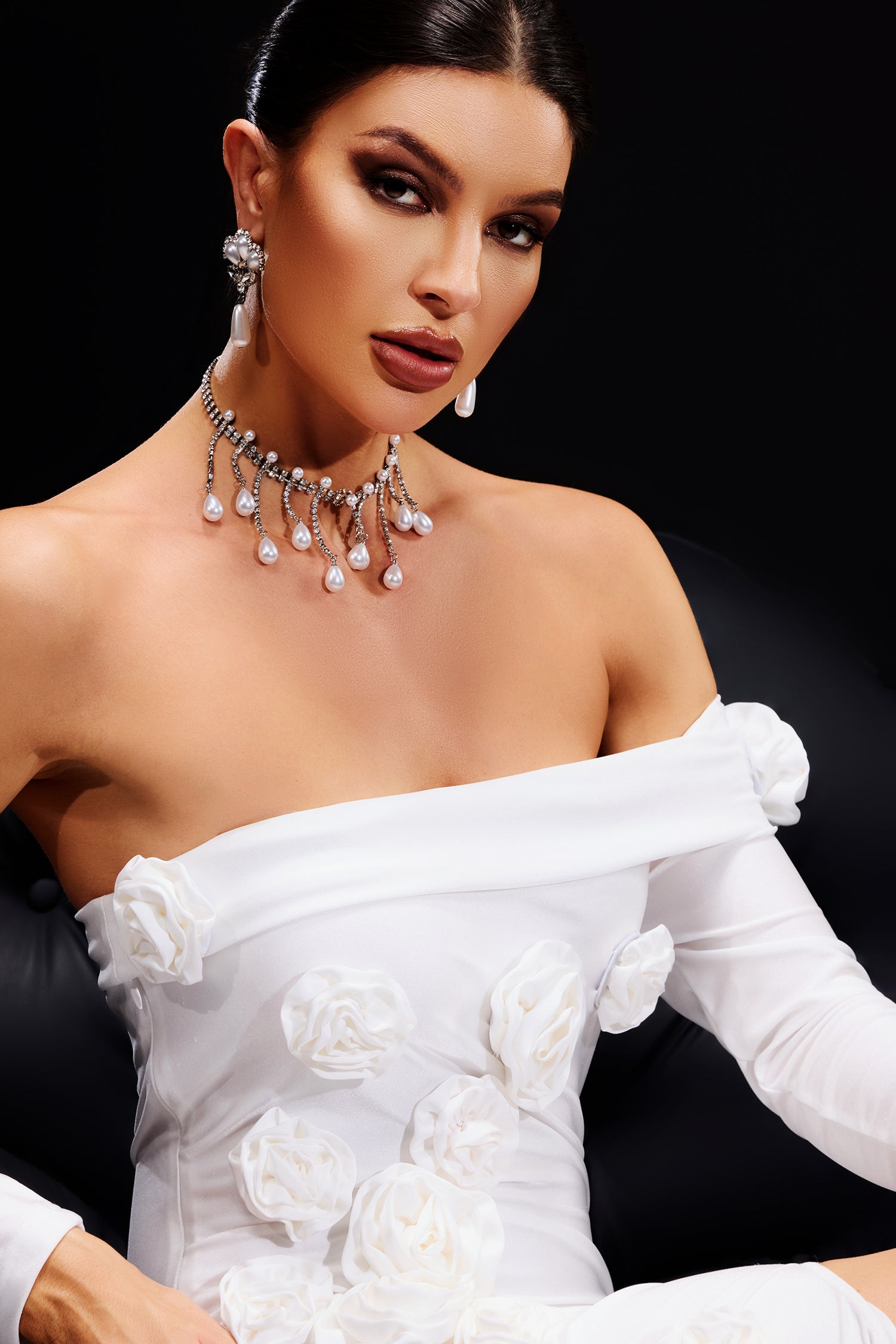 Nerlii Flr Off Shoulder Maxi Dress D241003018-White