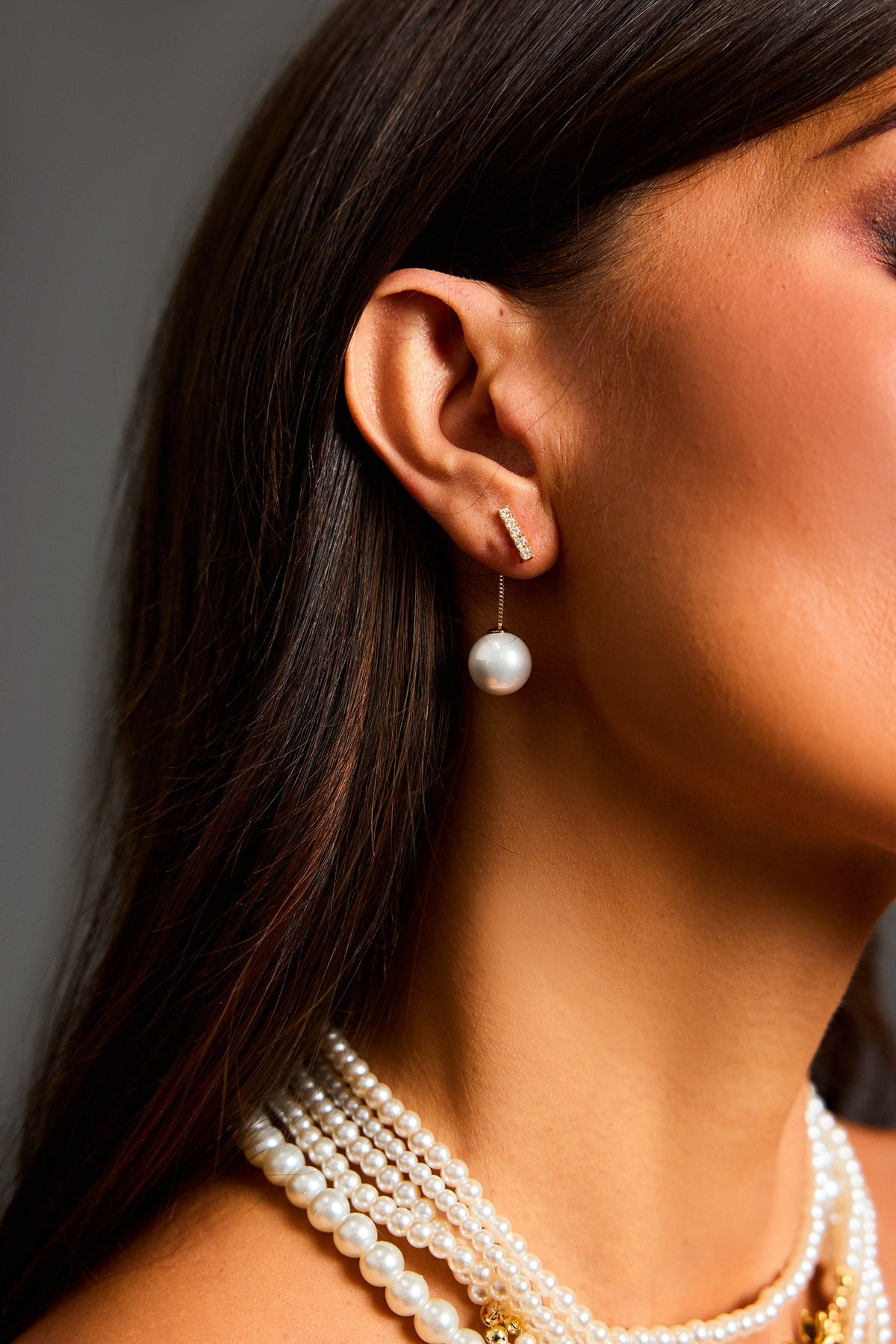 Talia Diamond Pearl Mini Earrings A241200315