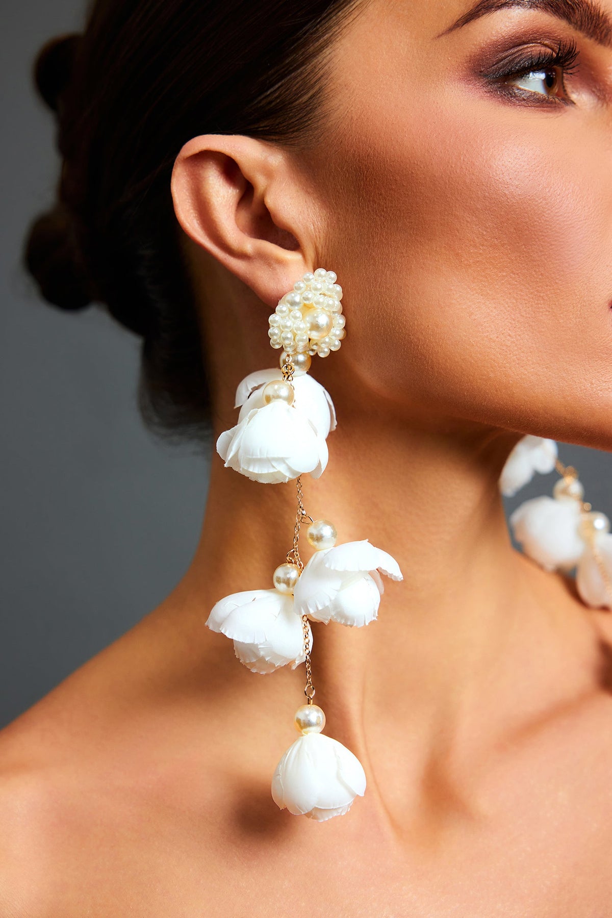 Lita Flowers Pearl Tassel Maxi Earrings A241200319