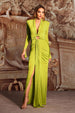 Naomi V-neck Long Sleeves Maxi Dress by Bella Barnett