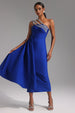 Marcella One Shoulder Diamond Bandage Maxi Dress by Bella Barnett