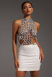 Jacova Halter Sleeveless Diamante Top by Bella Barnett