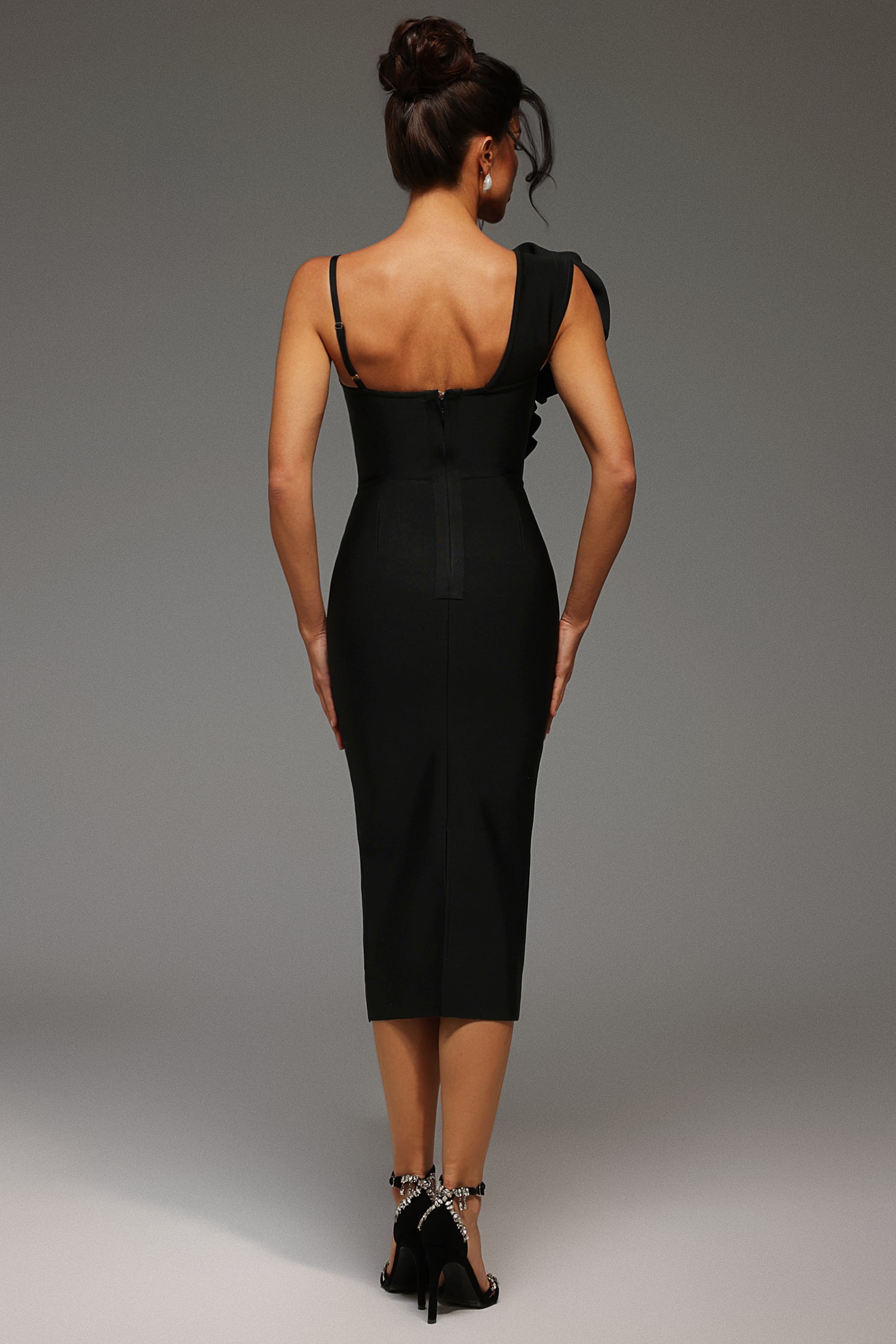 Lzada Halter Flrs Bandage Midi Dress D250101141