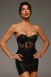 Heloise Strapless Sleeveless Lace Flrs Corset by Bella Barnett