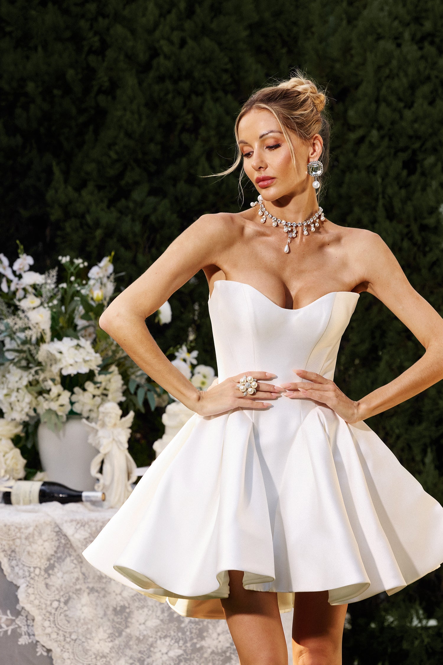 Fakula Sleeveless Lacing Mini Dress D250301449