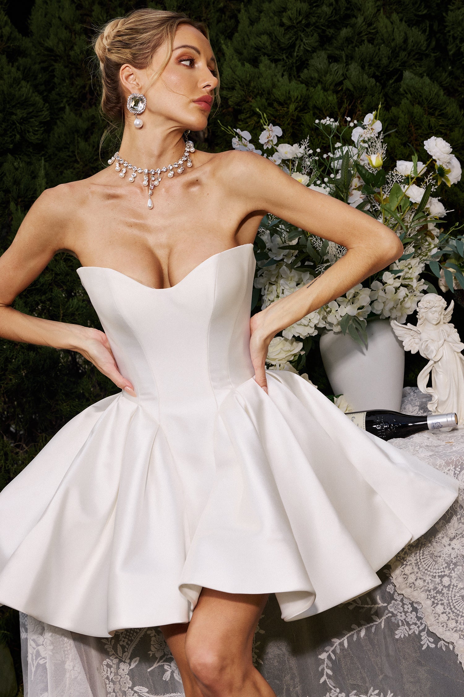 Fakula Sleeveless Lacing Mini Dress D250301449