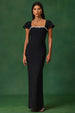 Romelle Short Sleeve Diamond Bandage Maxi Dress by Bella Barnett