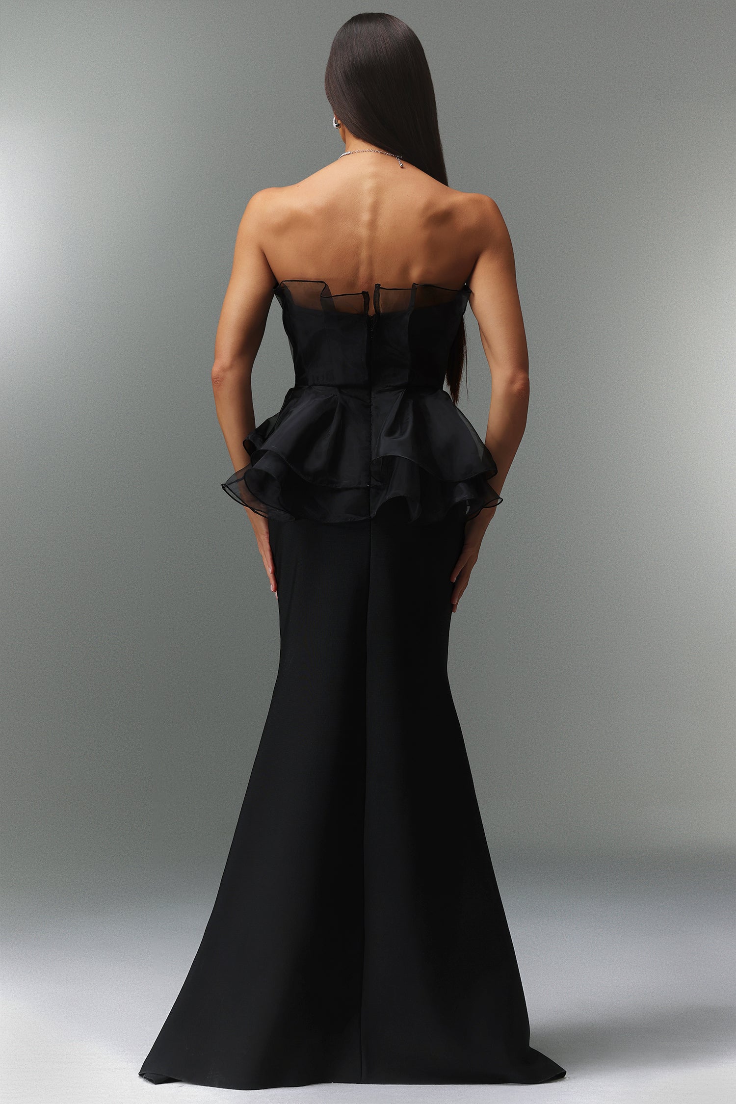 Oria Sleeveless Fishtail Bandage Maxi Dress D250201579