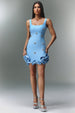 Nomi Sleeveless Diamond Flowers Mini Dress by Bella Barnett