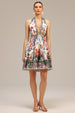 Emier V-neck Floral Printed Mini Dress by Bella Barnett