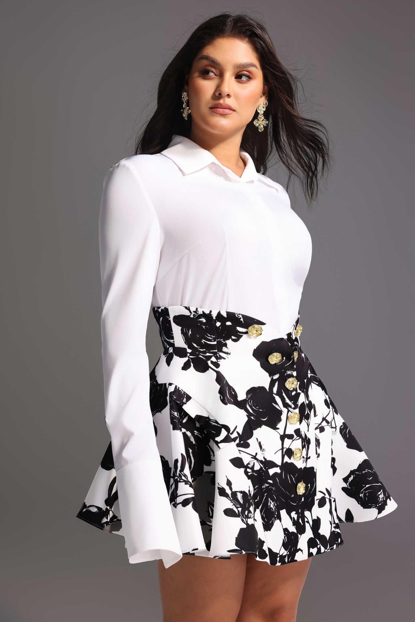 Uana Printing Mini Dress D241201219