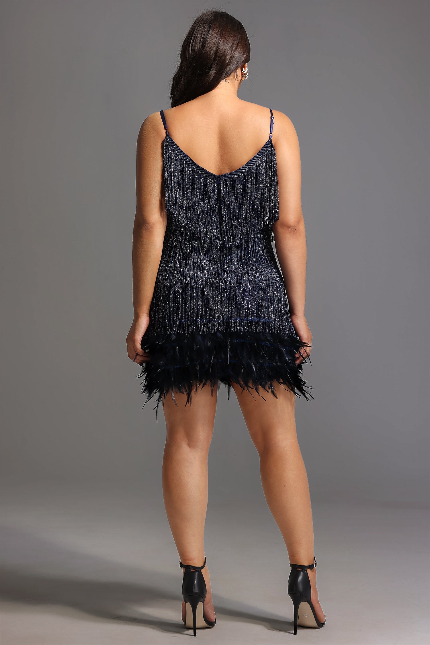 Kamo Sequin Fringes Mini Dress D241101427