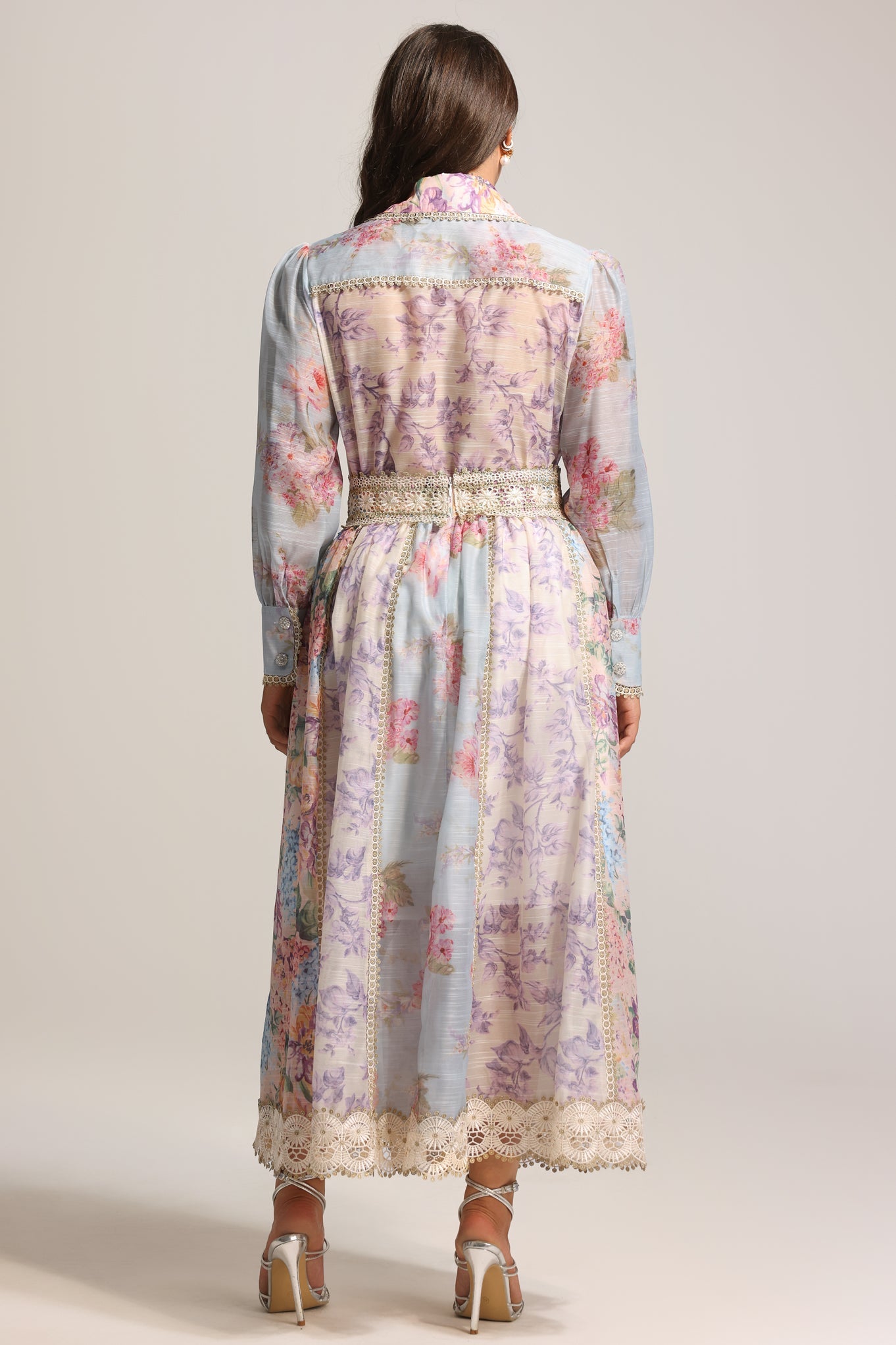 Ruby Long Sleeve Floral Printed Lace Top And Skirt Two-Piece Set C250300202-FLORAL