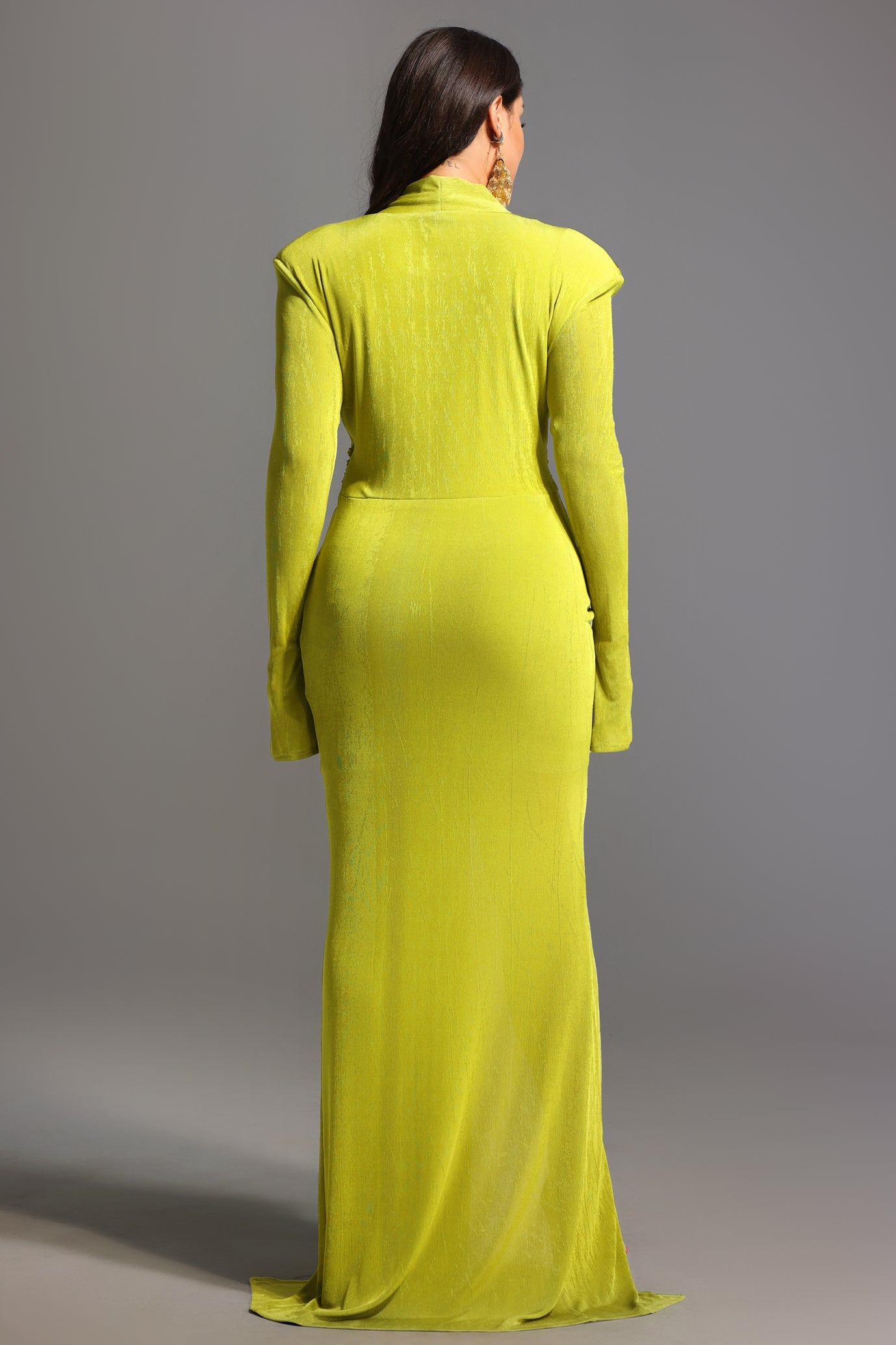 Naomi V-neck Long Sleeves Maxi Dress D241001464
